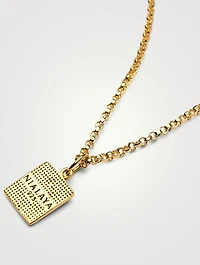 Gold Saint George and The Dragon Pendant Necklace