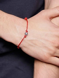 String Bracelet With Silver Bead