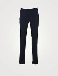 Seersucker Slim-Leg Pants