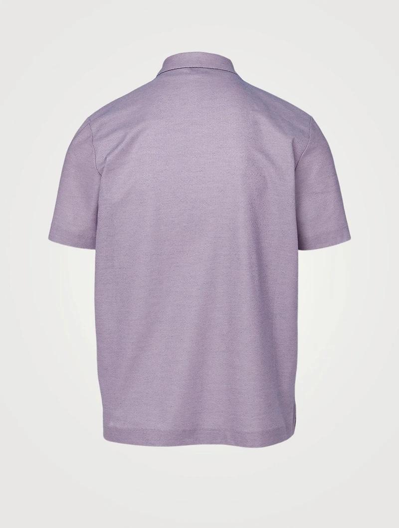 Cotton Zip Polo Shirt
