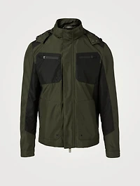 Bi-Fabric Water-Repellent Overcoat