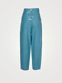 Cleo Leather High-Waisted Pants