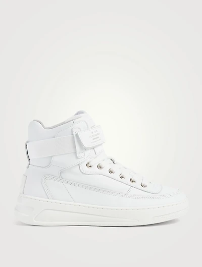 Leather High-Top Sneakers