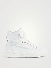 Leather High-Top Sneakers