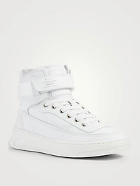 Leather High-Top Sneakers