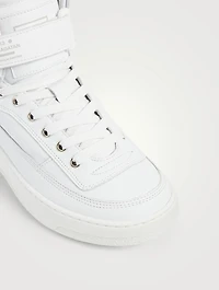 Leather High-Top Sneakers