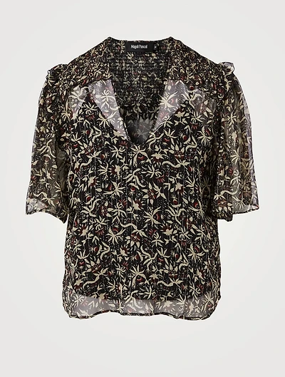 Foly Silk And Lurex Blouse Opera Print