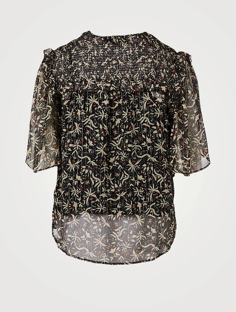 Foly Silk And Lurex Blouse Opera Print