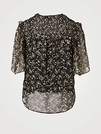 Foly Silk And Lurex Blouse Opera Print