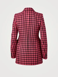 Hourglass Blazer Gingham Print