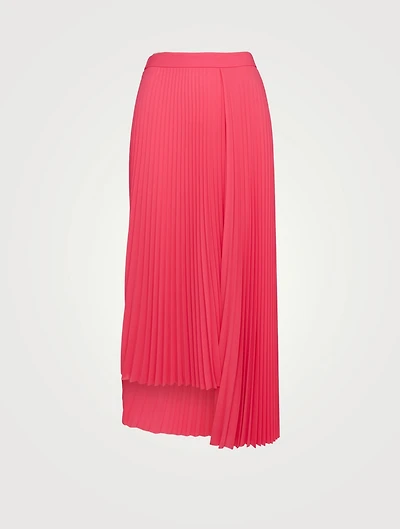 Asymmetric Pleated Midi Skirt