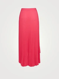 Asymmetric Pleated Midi Skirt