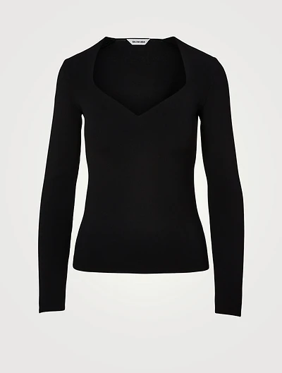 Sweetheart Long-Sleeve Top