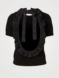 Florence Cashmere And Wool T-Shirt With Open Back