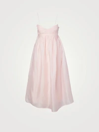 Hazel Silk Sleeveless Midi Dress