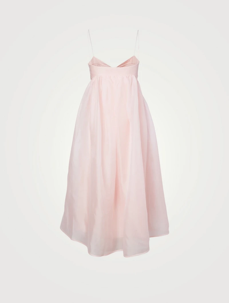 Hazel Silk Sleeveless Midi Dress