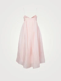 Hazel Silk Sleeveless Midi Dress