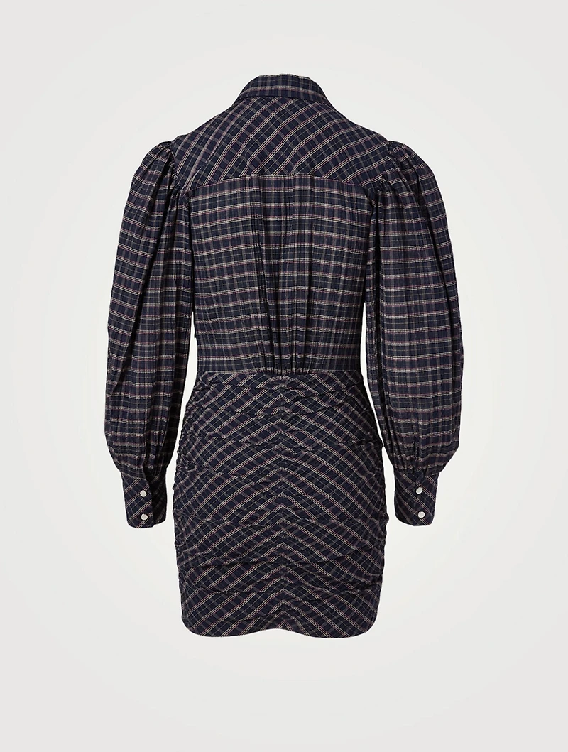 Filanua Cotton And Silk Mini Dress Check Print