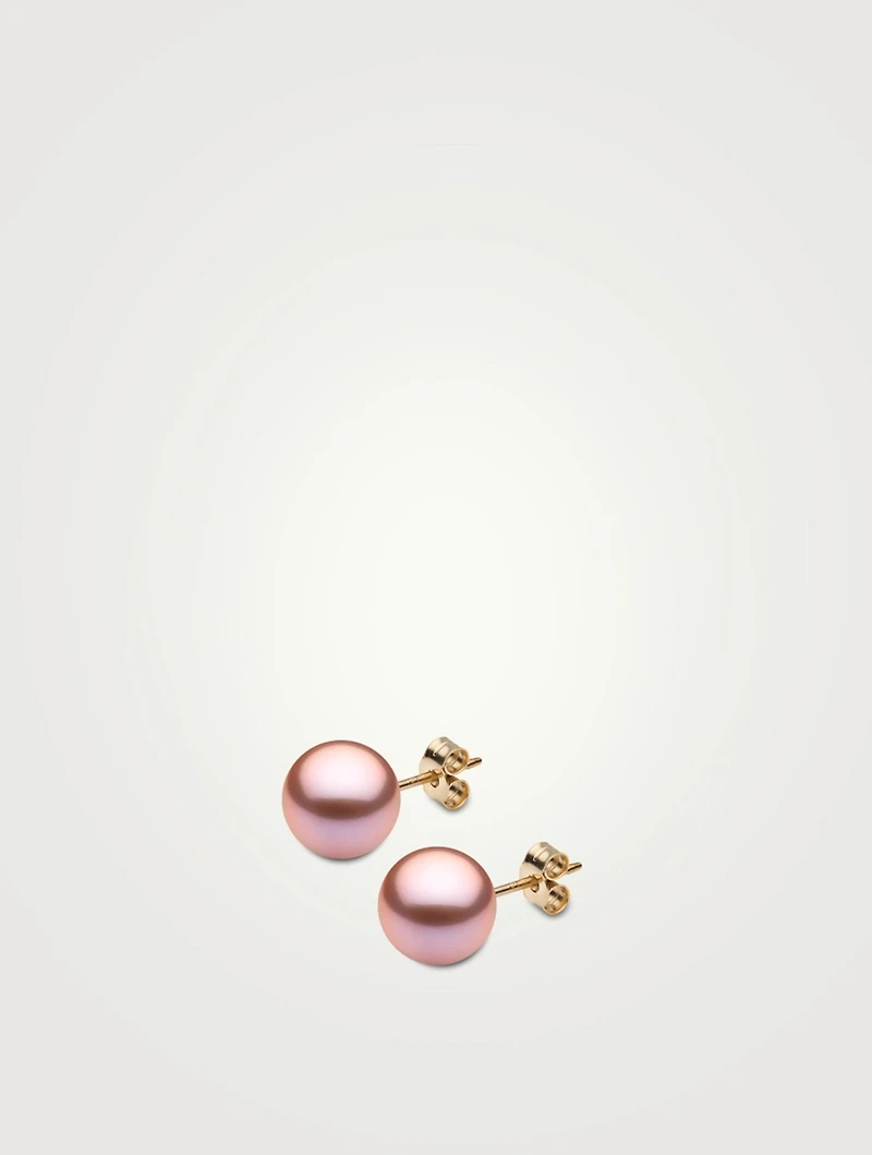 Classic 18K Gold 7mm Pearl Stud Earrings