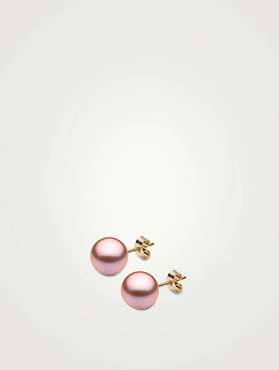 Classic 18K Gold 7mm Pearl Stud Earrings