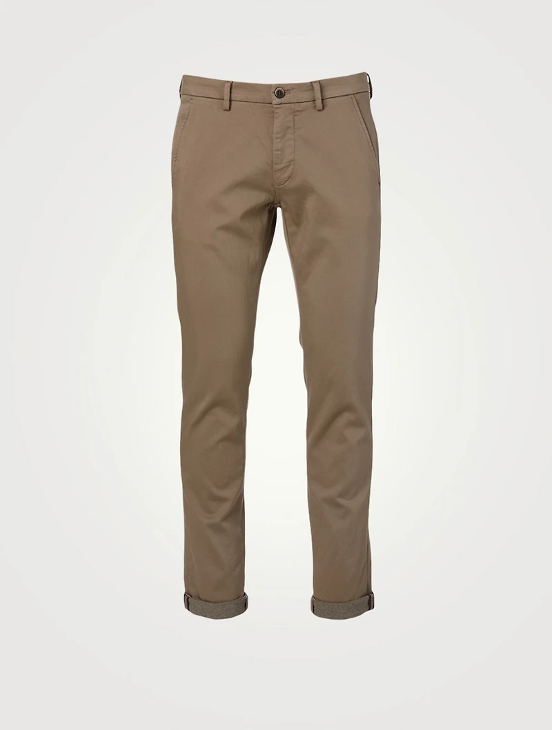 Cotton-Blend Cuffed Pants