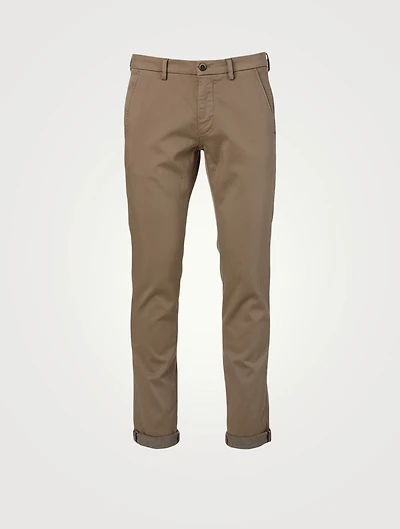 Cotton-Blend Cuffed Pants