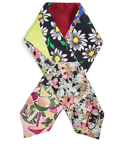 Silk Scarf In Multi Floral Print