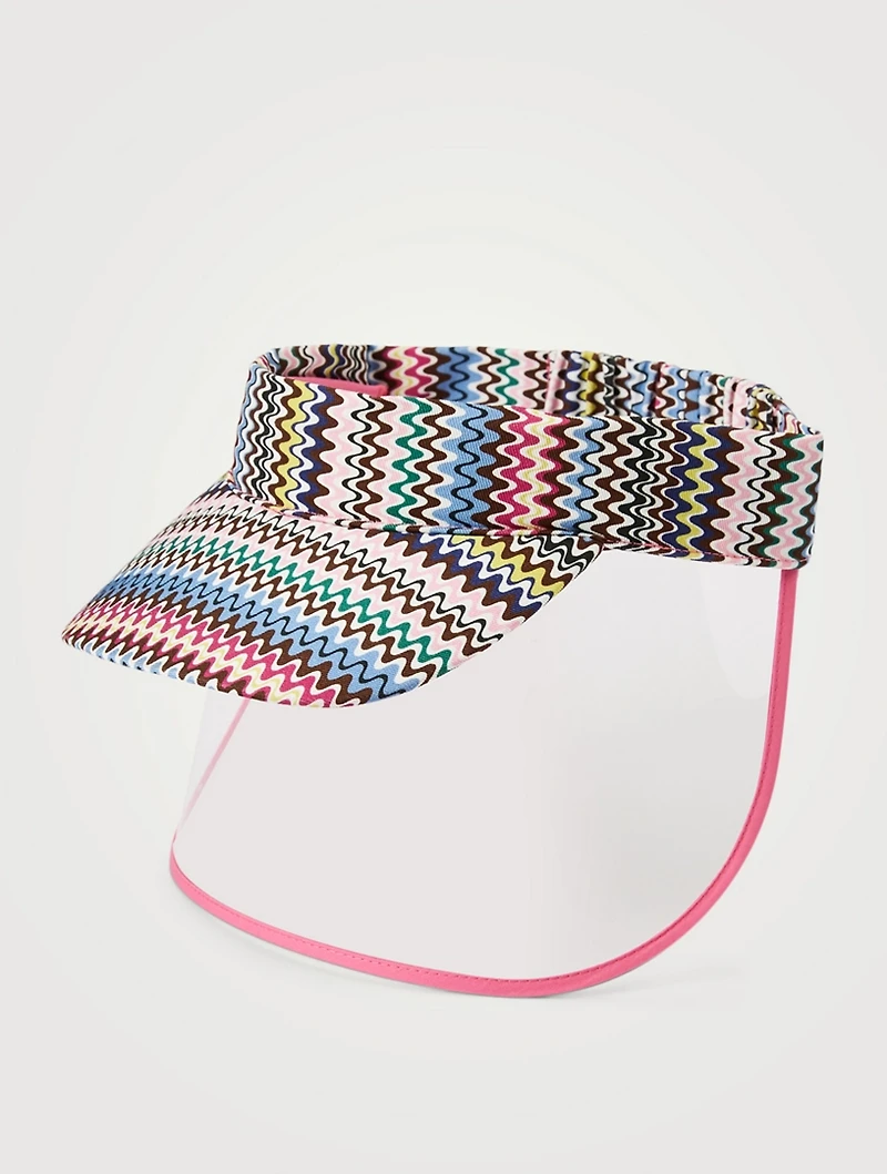 Zig-Zag Visor Hat With Shield
