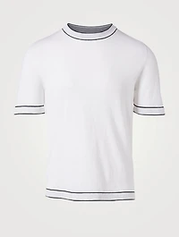 Cotton T-Shirt With Tipping
