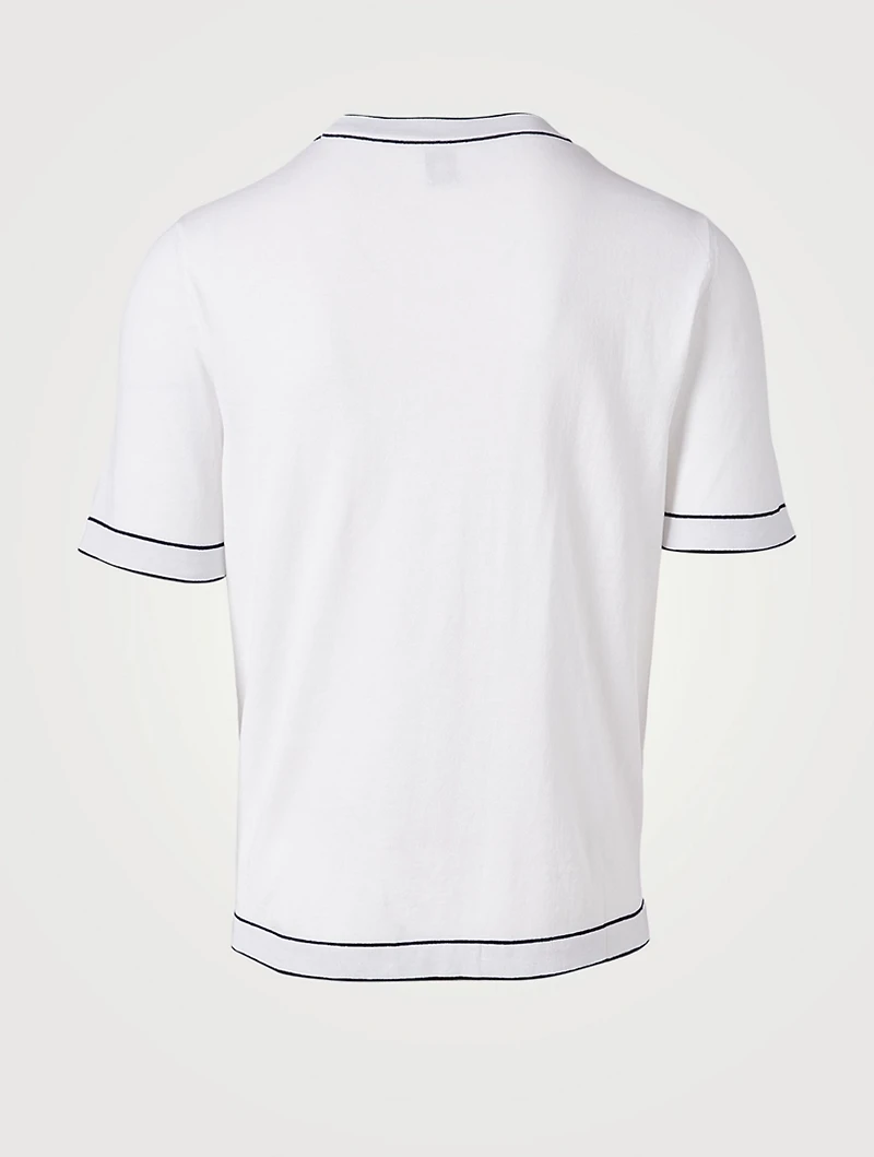 Cotton T-Shirt With Tipping