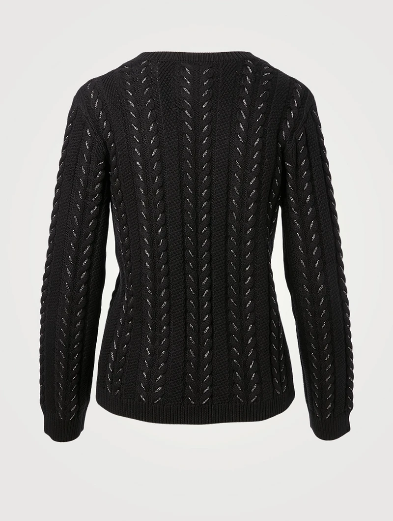 Dorthea Metallic V-Neck Sweater