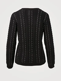 Dorthea Metallic V-Neck Sweater