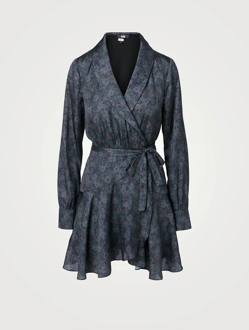 Emeline Mini Wrap Dress Floral Print