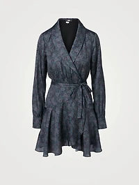 Emeline Mini Wrap Dress Floral Print
