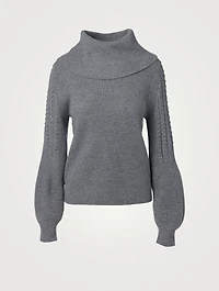 Bernadette Wool-Blend Cowlneck Sweater