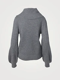 Bernadette Wool-Blend Cowlneck Sweater