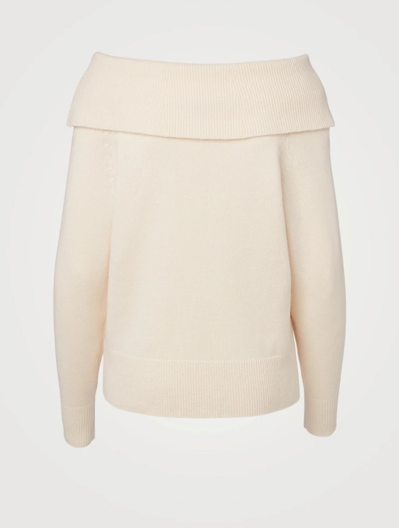 Izabella Wool-Blend Off-The-Shoulder Sweater