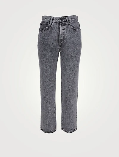 London High-Waisted Straight Jeans