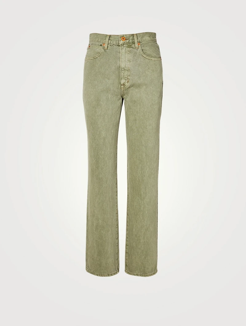 London High-Waisted Straight Jeans
