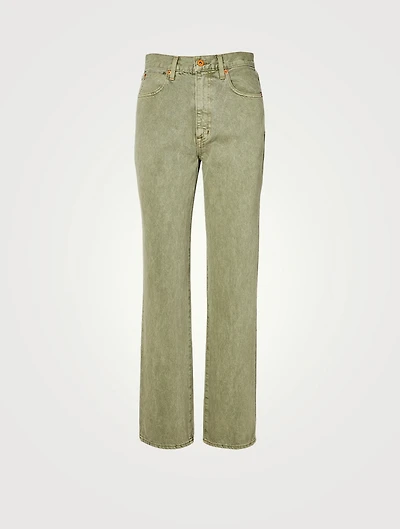 London High-Waisted Straight Jeans