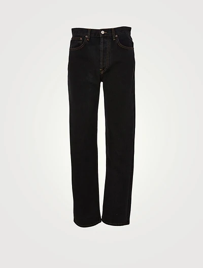 Childhood High-Waisted Jeans With Flower Vine
