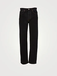 Childhood High-Waisted Jeans With Flower Vine