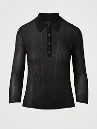 Pacey Knit Polo Top