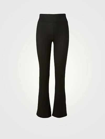 Ribbed Knit Flared Pants