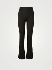Ribbed Knit Flared Pants