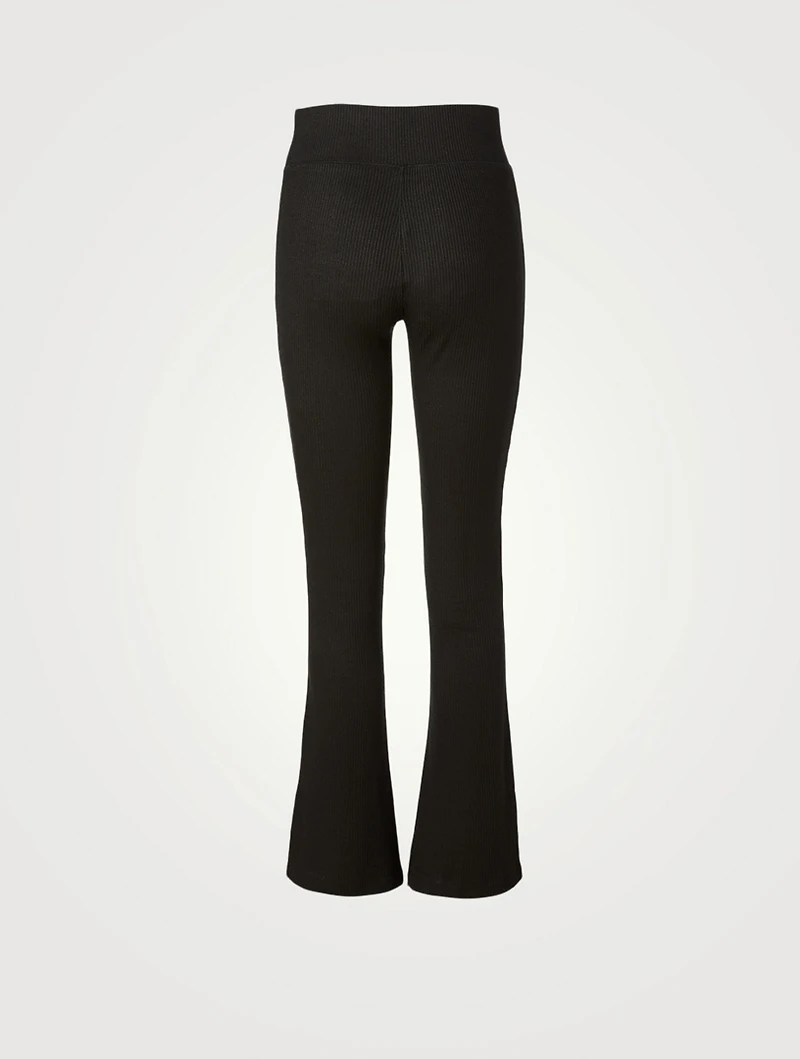 Ribbed Knit Flared Pants