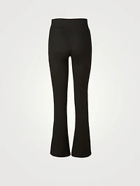 Ribbed Knit Flared Pants