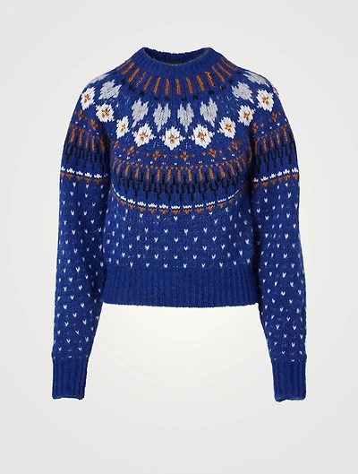 Fran Alpaca-Blend Crewneck Sweater