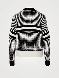 Teddy Wool-Blend Sweater Striped Print