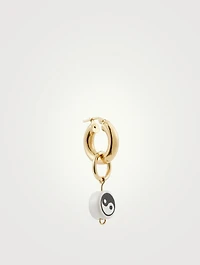 18K Goldplated Ying Yang Hoop Earring